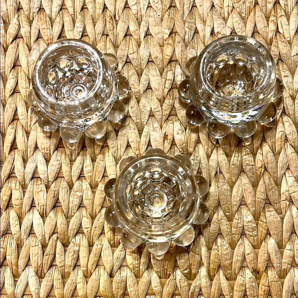 Candlewick Salt dips/ candle holder